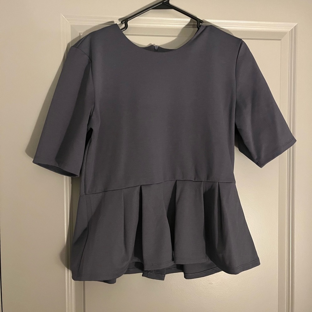 Gray Women's Peplum Top